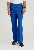 Skechers Male Structure 4 Pocket Elastic Waistband Scrub Trousers - New Royal / Large image