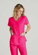 Skechers Breeze 3 Pocket Shaped Hem Scrub Top - VIBRANCE PINK / Small image