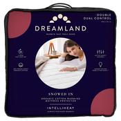 Dreamland Snowed In Organic Cotton Warming Mattress Protector with Dual Controllers - White | 16888