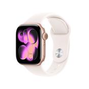 Apple Watch Series 11 GPS 42MM Rose Gold Aluminium Case with Light Blush Sport Band - S/M | MEU04MP/A image