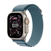 Apple Watch Ultra 3 GPS + Cellular 49MM Natural Titanium Case with Light Blue Alpine Loop - Medium | MEWM4DH/A
