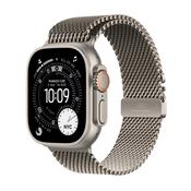 Apple Watch Ultra 3 GPS + Cellular 49MM Natural Titanium Case with Natural Titanium Milanese Loop - Medium | MEWY4DH/A
