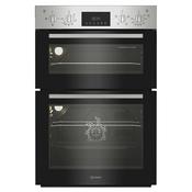 Indesit 105L Built-In Electric Double Oven - Inox | DII10DIX