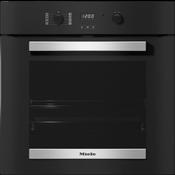 Miele Active 76L Built-In Multifunction Electric Single Oven - Obsidian Black &amp; Stainless Steel | H 2455 BP image