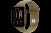Apple Watch Series 12 GPS 42mm Dark Bronze Aluminium Case with Olive Sport Band - S/M | MJEF4MP/A image
