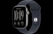 Apple Watch Series 12 GPS 46MM Space Grey Aluminium Case with Navy Blue Sport Band - S/M | MJEH4MP/A image