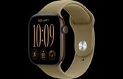 Apple Watch Series 12 GPS 46MM Dark Bronze Aluminium Case with Olive Sport Band - S/M | MJEQ4MP/A image