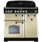 EX-DISPLAY Rangemaster Classic Deluxe 90CM Ceramic Electric Range Cooker - Cream | CDL90ECCR/C image