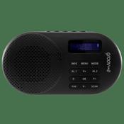 Groov-e Milan Rechargeable DAB/FM Radio with Bluetooth - Black | GVDR05BK