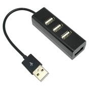 Connectech 0.15m USB 2.0 Hub 4-port - Black | OC4084
