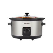 Morphy Richards 6.5L Ceramic Slow Cooker - Brushed Stainless Steel | 461013 image