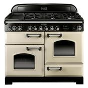 EX-DISPLAY - Rangemaster Classic Deluxe 110cm Dual Fuel Range Cooker - Cream &amp; Chrome | CDL110DFFCR/C
