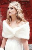 Ivory Faux Fur Wrap to Rent
