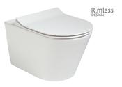 REFLECTIONS Rimless Back To Wall WC &amp; Delta Slim Soft Close Seat image
