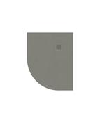 SLATE Right Hand Offset Quadrant Shower Tray &amp; Waste Taupe image