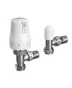 SONAS Thermostatic Angled Radiator Valve And Lockshield Set