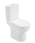 VIA Rimless Comfort Height Open Back Closed Coupled WC &amp; Sequence Soft Close Seat image