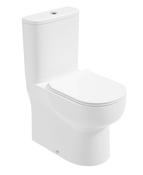 VIA Rimless Comfort Height Fully Shrouded Closed Coupled WC &amp; Sequence Slim Soft Close Seat image