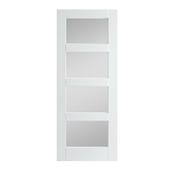 44mm Primed White Shaker 4 Lite Frosted
