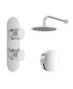 ALITA Knurled Bath Set 4 &amp; Wall Mounted Fixed Head image