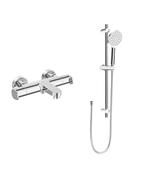 Urban Wall Mounted Thermostatic Bath Shower Mixer &amp; Urban Slide Rail Kit image