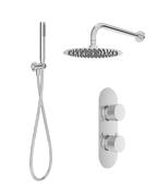 ALITA Knurled Shower Set 2 &amp; Wall Mounted Fixed Head image