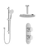ALITA Knurled Shower Set 1 &amp; Ceiling Mounted Fixed Head image