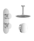 ALITA Knurled Bath Set 4 &amp; Ceiling Mounted Fixed Head image
