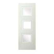 Bergerac White Clear Glass