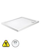 KRISTAL SECURE Rectangle Low Profile Anti Slip Class C Shower Tray &amp; Waste image