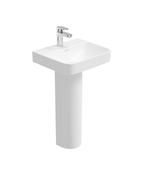 HORIZON Square 1 Tap Hole Wash Basin &amp; Full Pedestal image