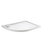 KRISTAL SECURE Offset Quadrant LH Low Profile Anti Slip Class C Shower Tray &amp; Waste image