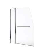LUNAR SB4 Hinged Radius Bath Screen With Towel Rail
