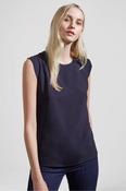 Polly Plains Crepe Tee Utility Blue image