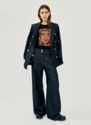 Leipard Denim Pants image