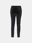 Dana Pleated Leather Look Pants Black image