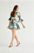 Mary Jayne Mini Dress Porcelain Peacock image
