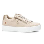 Madelyn Textured Zip Trainer Beige