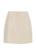 Esva Faux Suede Skirt Cream