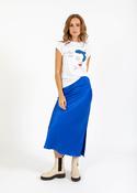 Skyler Satin Skirt Bright Blue