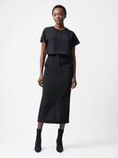 Caprina Crepe Crew Neck Top Black