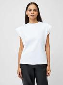 Rallie Shoulder Pad Tank Top White