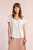 Ellis V Neck TShirt Off White image