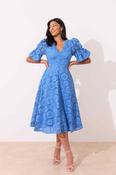 Callie Lace Midi Dress Cornflower Blue image