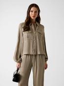 Dalia Crop Shirt Sage Leaf