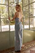 Floral Denim Jumpsuit