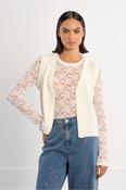 Louise Sleeveless Cardi White