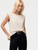 Polly Plains Crepe Tee Daisy White