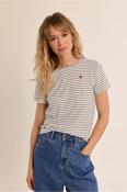 Sally Stripe Heart Tee