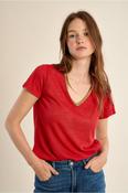 Ellis V Neck TShirt Red